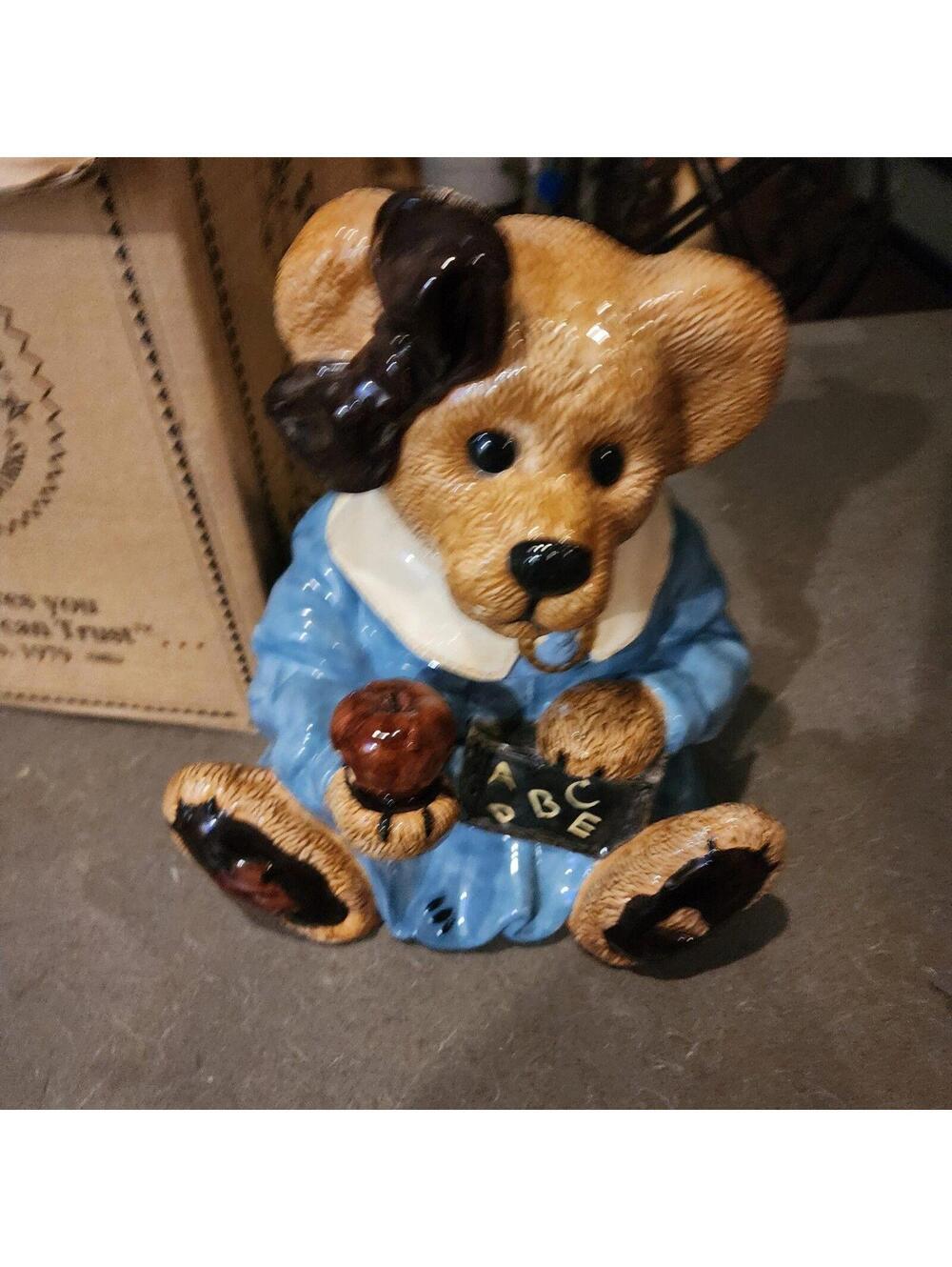 COOKIE JAR Bear, Boyds Bear Collection, Teacher, Limited, Bearware Pottery, 90s